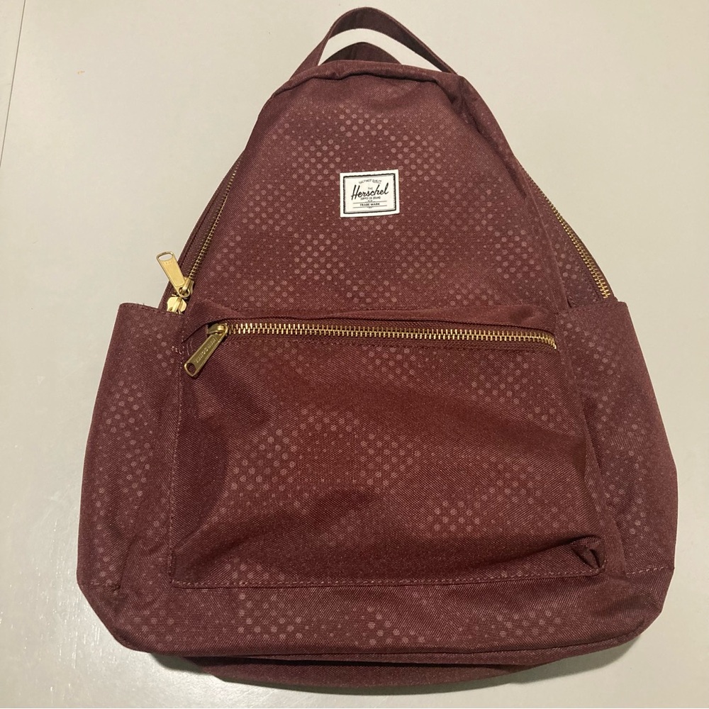 Herschel Burgundy Backpack NWOT - Picture 2 of 7